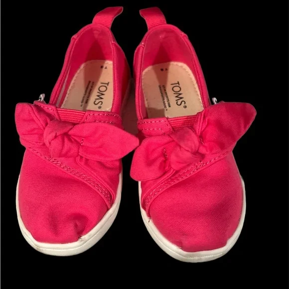 Toms Shoes Toms Alpargata Canvas Bow Girls Shoes Poshmark